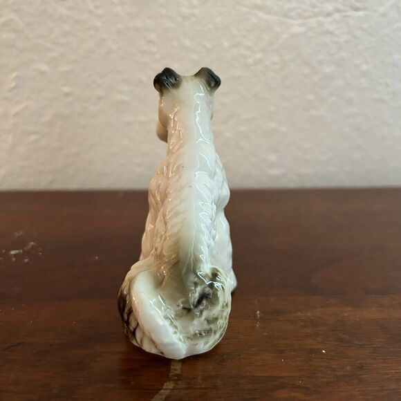 Vintage Porcelain Bone China Dog Figurine Airedale Wired Fox Terrier - Picture 3 of 7
